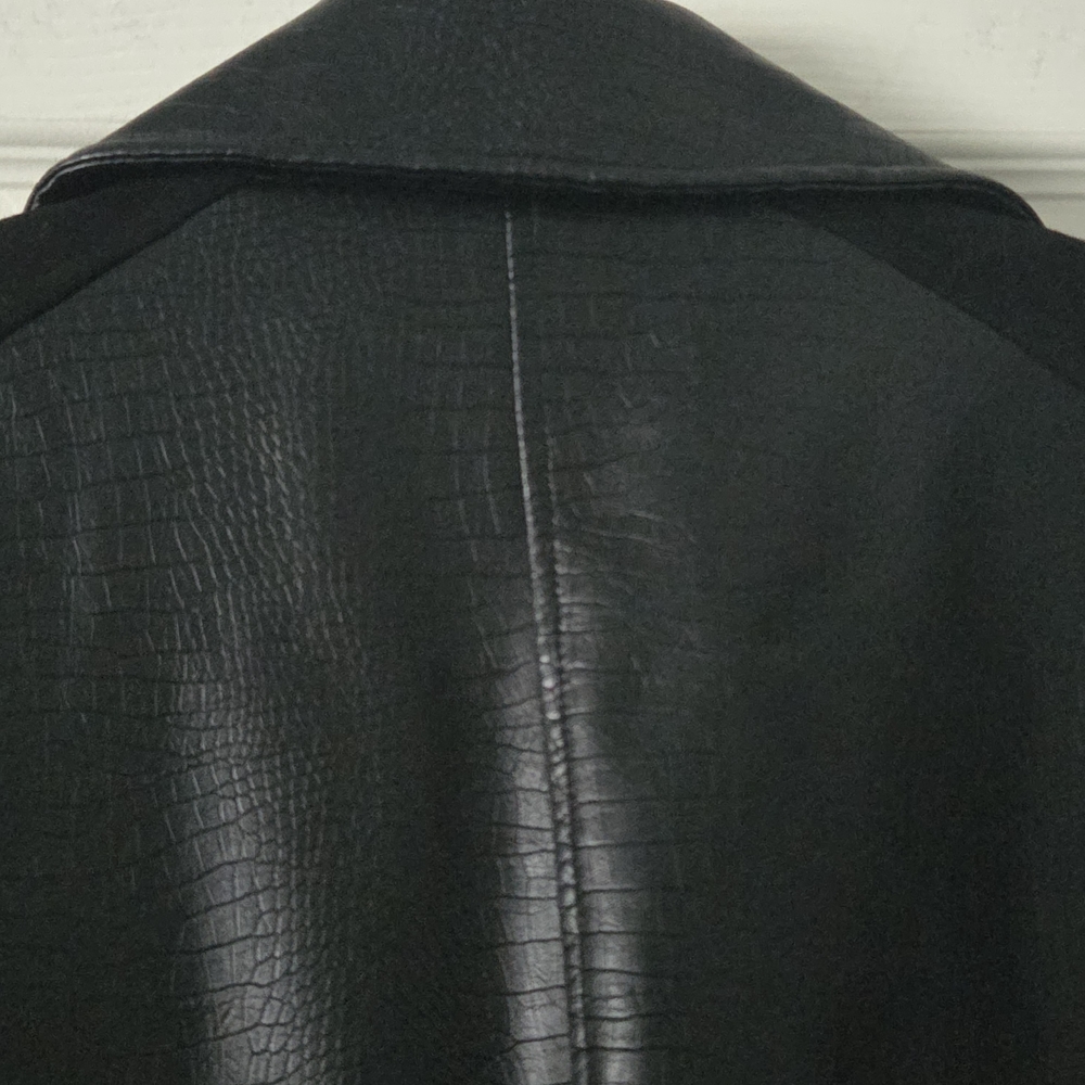 Marc New York Black Leather Jacket with Gold Accents Sz 3X - Picture 7 of 11
